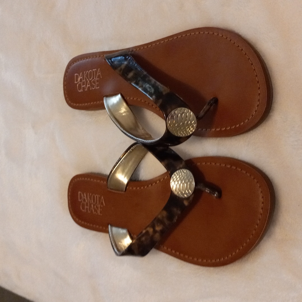 Shoes,Dakota chase, 8, Brown/Gold, patent leather